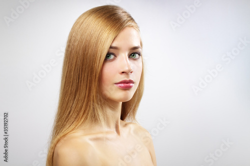 Pretty girl with long hair