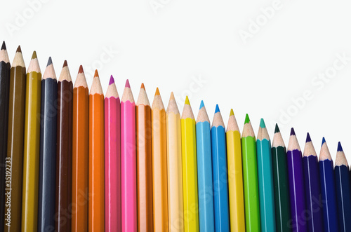 Creative shot of color pencils
