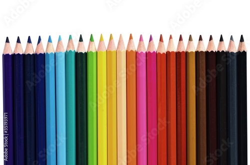 Creative shot of color pencils