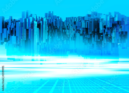 Fototapeta Naklejka Na Ścianę i Meble -  A futuristic building on a planet surface