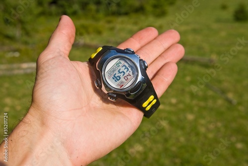 people holding watch on a palm