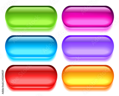 Gel crystal buttons, vector illustration