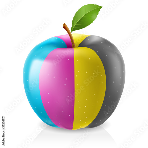 Delicious CMYK apple