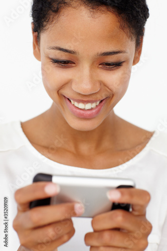 Young woman using mobile phone