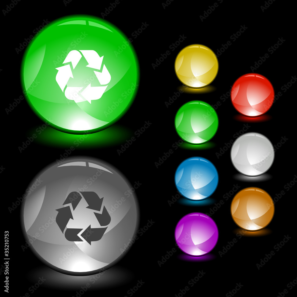Recycle symbol. Vector interface element. Recycle symbol. Vector interface element.