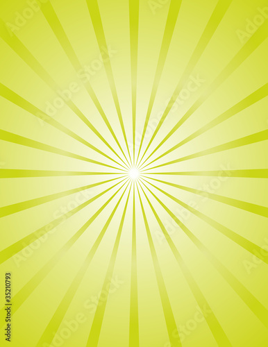 Bright Green Sunburst Background