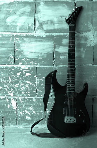Fototapeta Naklejka Na Ścianę i Meble -  Electric guitar grunge background
