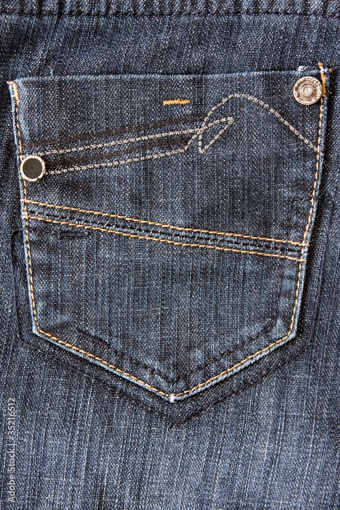 fragment of jeans with pocket, can be used as a background. fragment of jeans with pocket, can be used as a background.