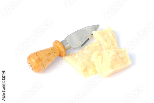 slivers of cheese with cheese drop knife