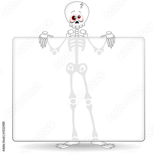 Scheletro Cartoon Pannello-Funny Skeleton Background-Vector