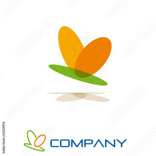 Logo abstract butterfly # Vector