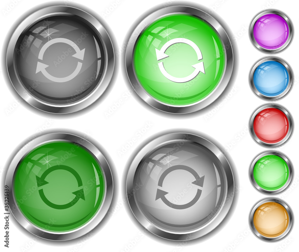 Recycle symbol. Vector internet buttons. Recycle symbol. Vector internet buttons.