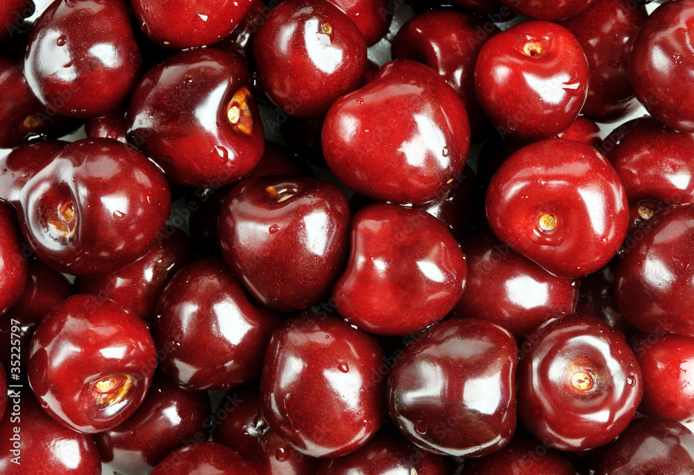 background of fresh cherries background of fresh cherries
