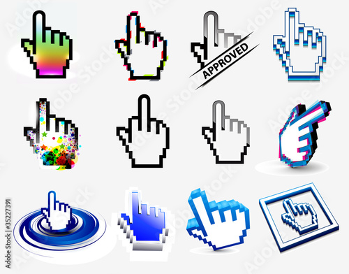 hand cursors icons