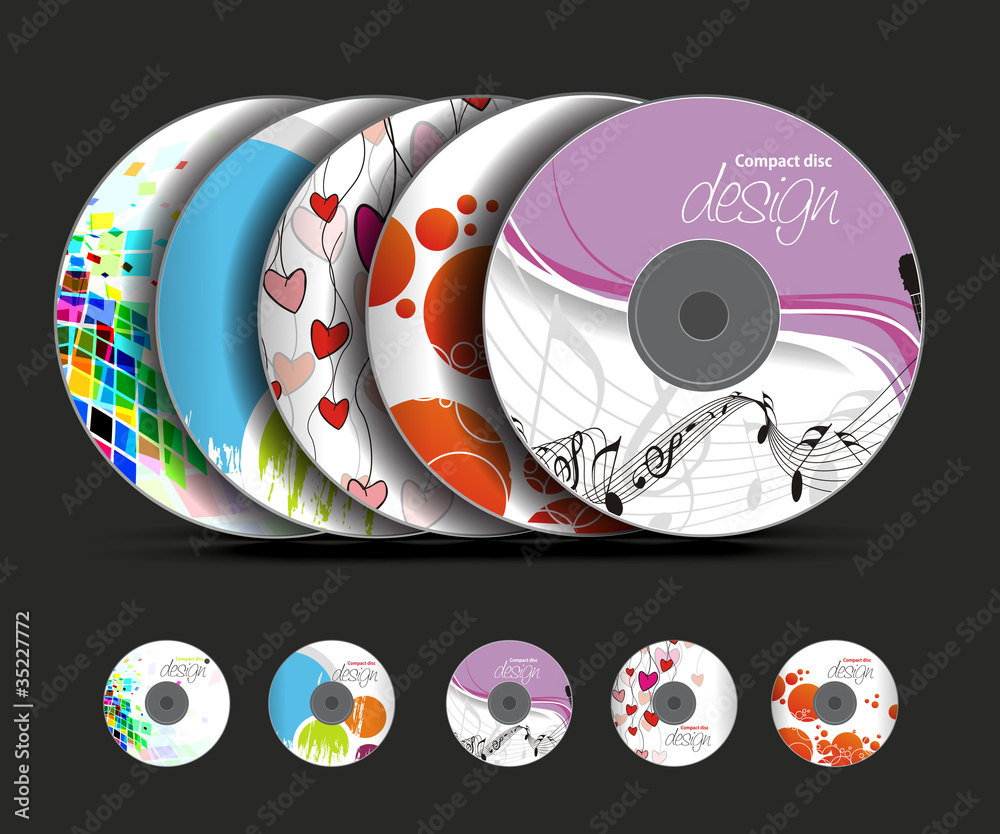Naklejka premium szablon projektu okładki cd