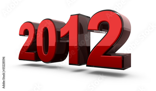 Obraz na płótnie Vœux 2012 carte chiffre 3d