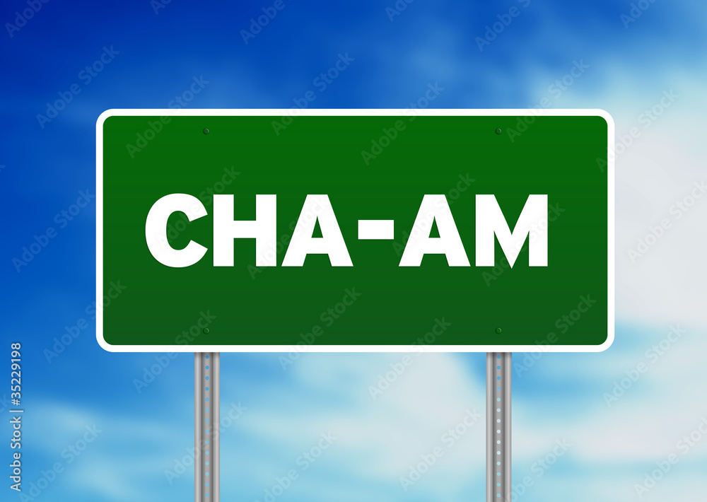 Green Road Sign - Cha-Am, Thailand Green Road Sign - Cha-Am, Thailand