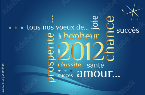 Carte de voeux bonne année 2012