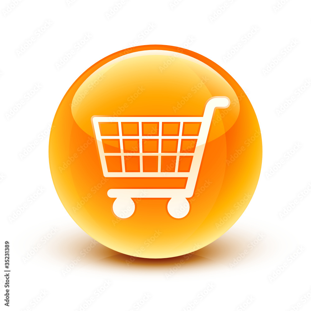 Vecteur Stock icône panier / shopping cart icon | Adobe Stock