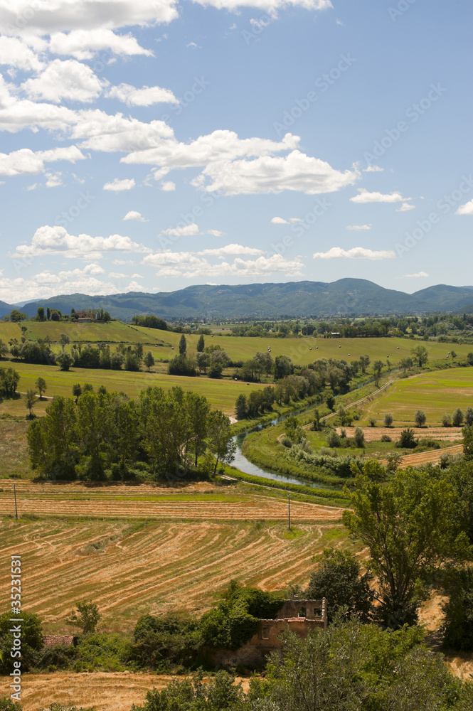 Landscape between Lazio and Umbria (Italy) at summer