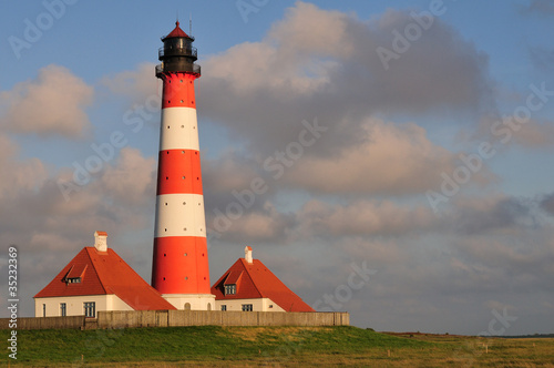 Lighthouse Westerhever in North Germany