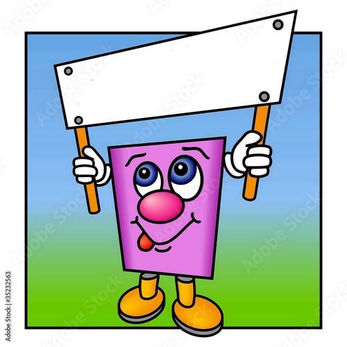 Funny guy with banner sign