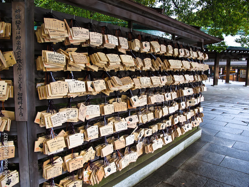 Wishing tablets (ema) at Meiji Shrine , Tokyo