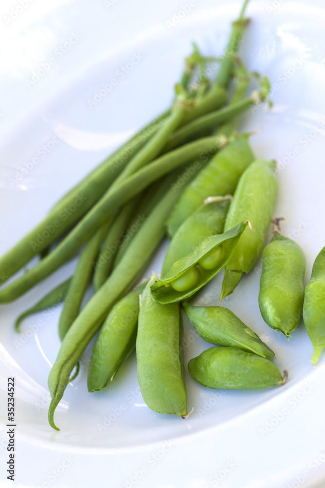 Légumes, petits pois, haricots verts, cuisine, santé Légumes, petits pois, haricots verts, cuisine, santé