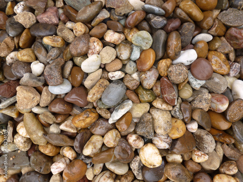 wet oval beach stones