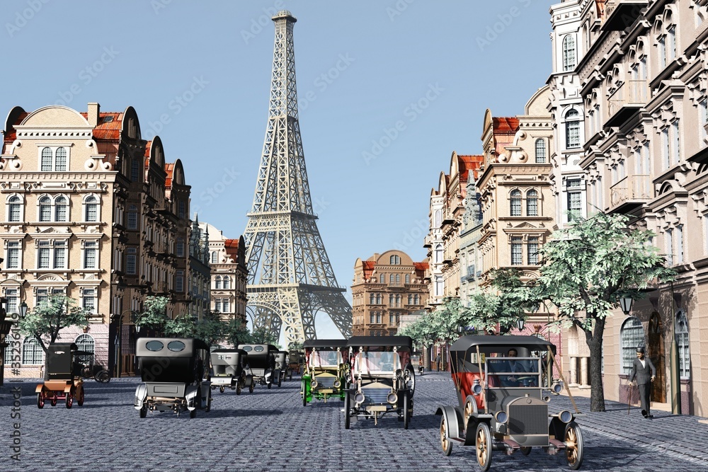 Fototapeta premium Retro city