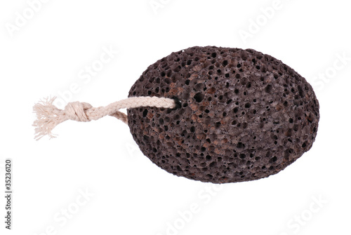 фотографія pumice to clean the foot isolated on white