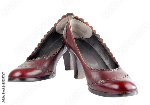 Female leather shoes