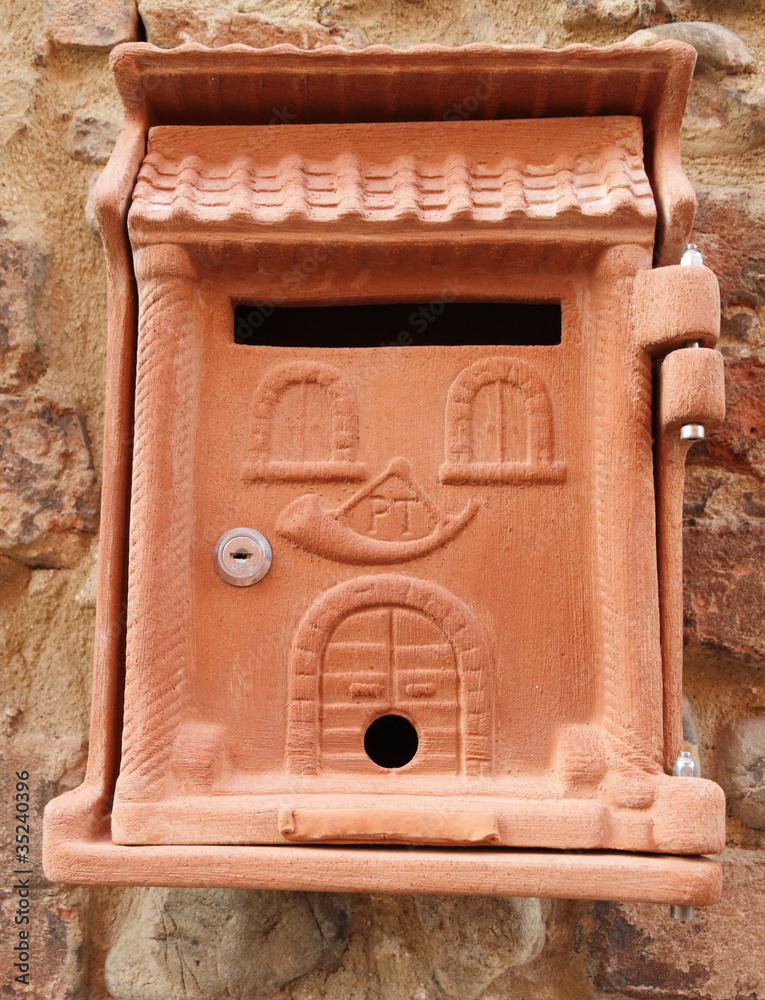 retro clay mailbox, Italy
