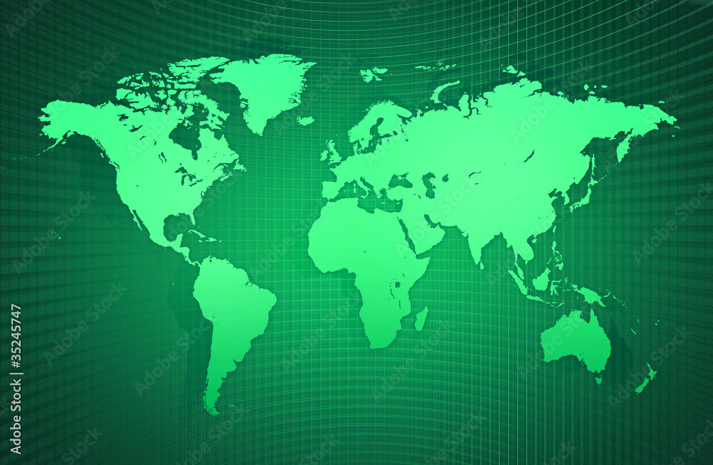 Earth Atlas On Gridlines