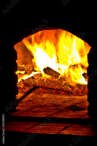 fire in the chimney
