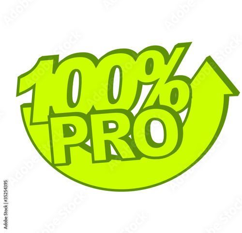 professionnel 100 pour 100  symbole vert