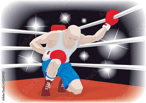Huge boxer in knock-down © smplvstris