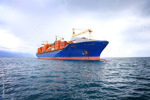 commercial container ship