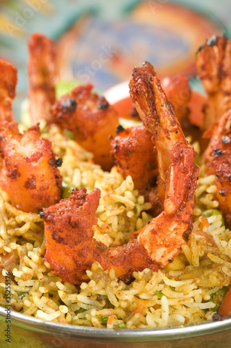 Indian food, Bhuna Prawn, Bhoona Prawn.