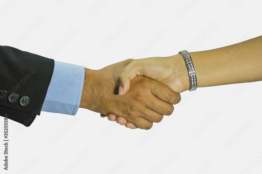 man and woman shaking their hands man and woman shaking their hands
