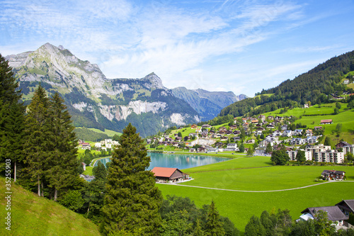 Engelberg village in Switzerland photo