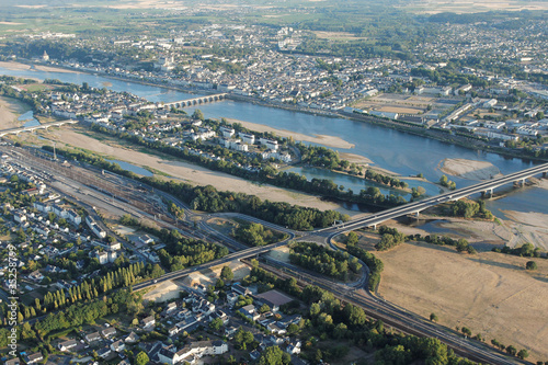 Photo aérienne de la Loire, Saumur 49400