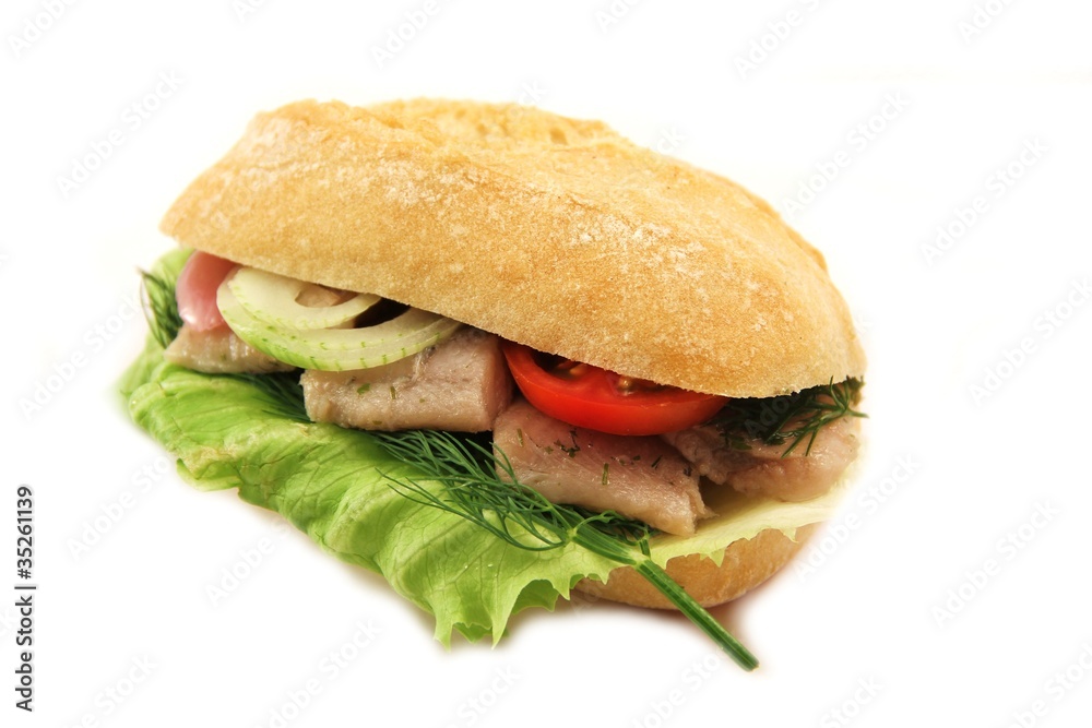 Fischbrötchen isoliert Fischbrötchen isoliert