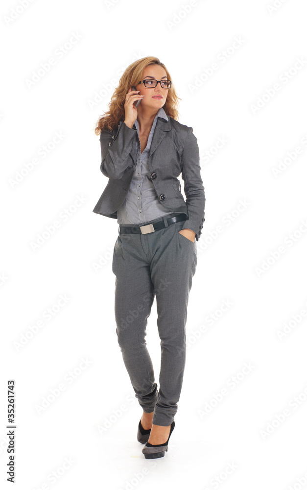 Young and attractive business woman isolated on white Young and attractive business woman isolated on white