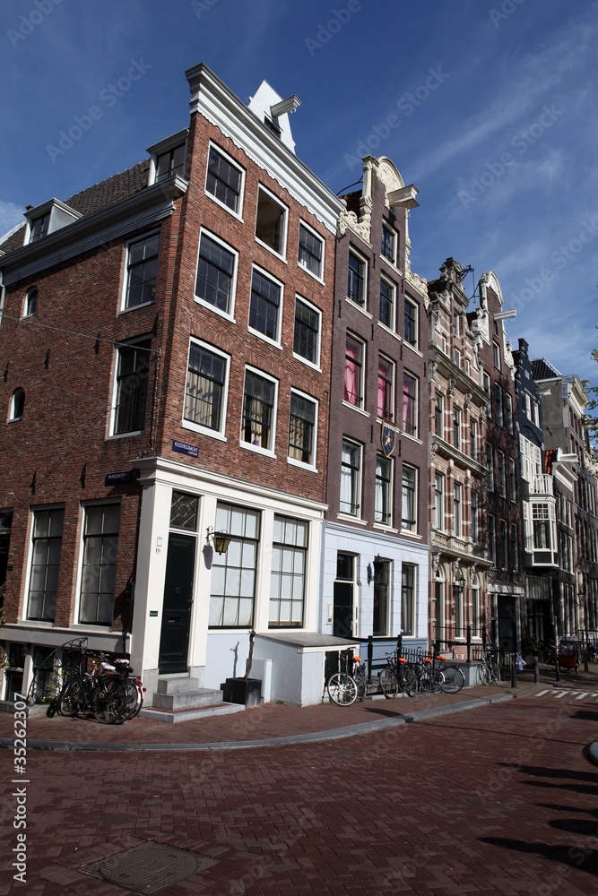 Street corner in Amsterdam, the Netherlands