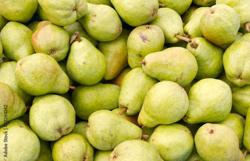 Fototapeta premium Bartlett pears on display