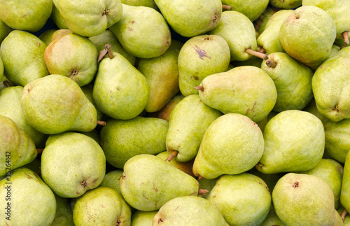 Bartlett pears on display