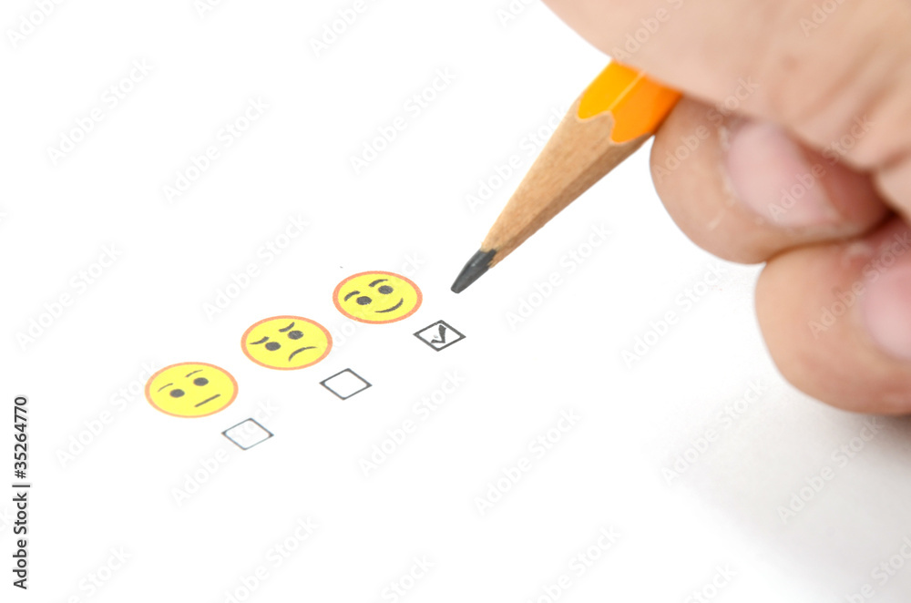 Pencil and emoticon Pencil and emoticon