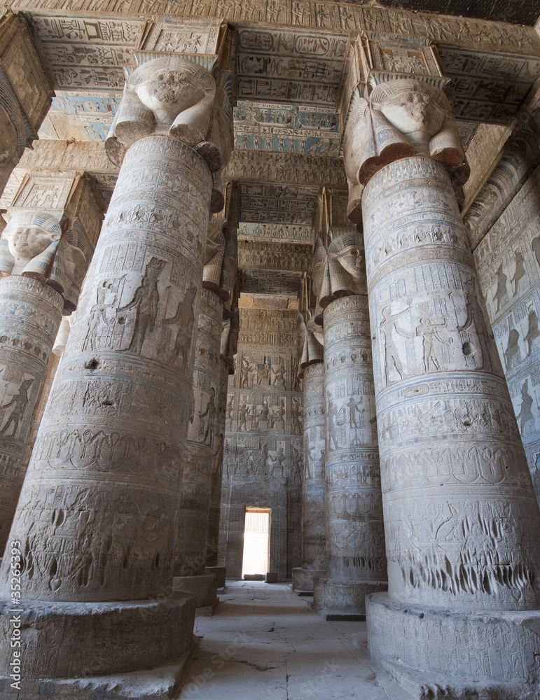 Columns in an ancient egyptian temple Columns in an ancient egyptian temple