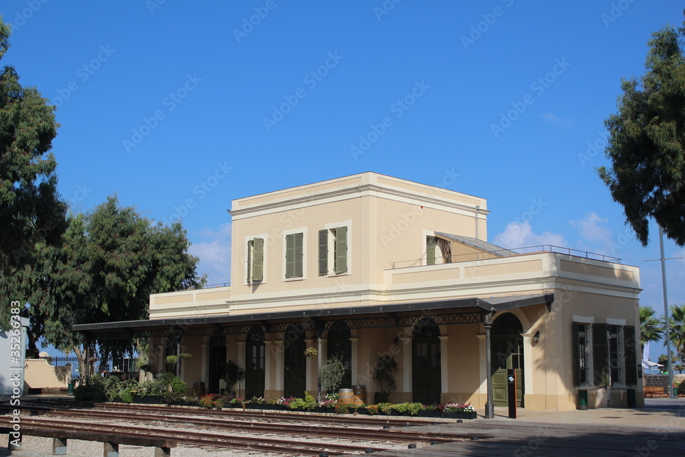 Fototapeta premium Train station building, Tel-Aviv, Israel